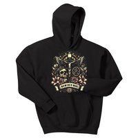 Memento Mori Catholic Crucifix Traditional Latin Mass Skull Kids Hoodie