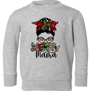 Merry Mama Christmas Mom Momlife Mama Santa Xmas Gift Toddler Sweatshirt