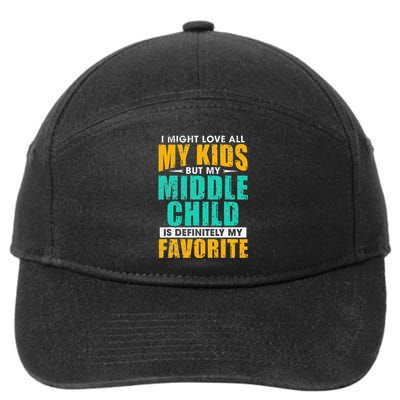 My Middle Child Is My Favorite Funny Parent Favorite 7-Panel Snapback Hat