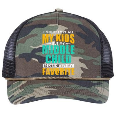 My Middle Child Is My Favorite Funny Parent Favorite Retro Rope Trucker Hat Cap