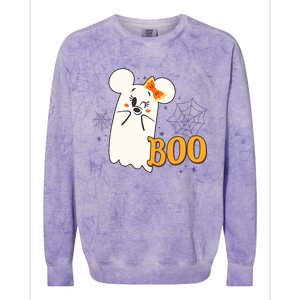 Minnie Mouse Cute Little Ghost Boo Halloween Colorblast Crewneck Sweatshirt