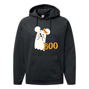 Minnie Mouse Cute Little Ghost Boo Halloween Performance Fleece Hoodie