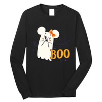 Minnie Mouse Cute Little Ghost Boo Halloween Long Sleeve Shirt