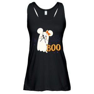 Minnie Mouse Cute Little Ghost Boo Halloween Ladies Essential Flowy Tank