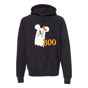 Minnie Mouse Cute Little Ghost Boo Halloween Premium Hoodie