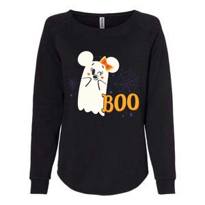 Minnie Mouse Cute Little Ghost Boo Halloween Womens California Wash Sweatshirt