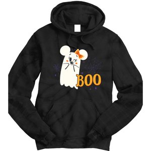 Minnie Mouse Cute Little Ghost Boo Halloween Tie Dye Hoodie