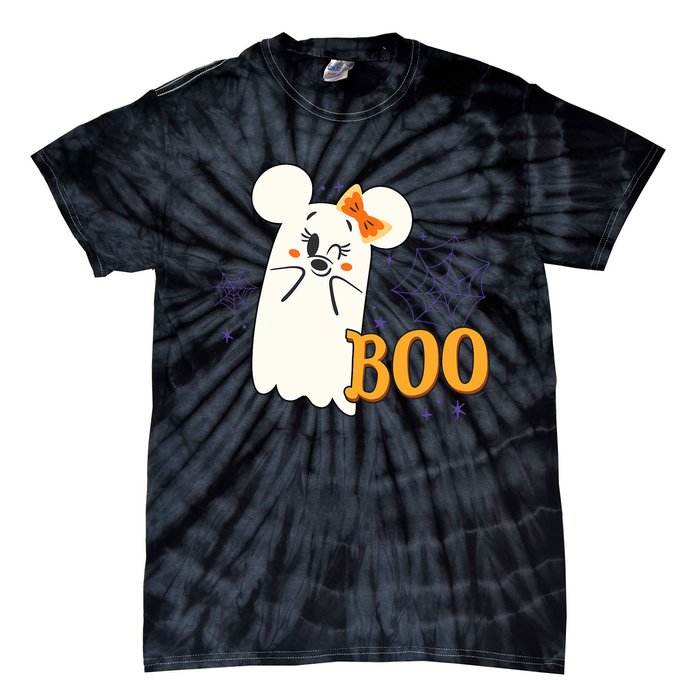 Minnie Mouse Cute Little Ghost Boo Halloween Tie-Dye T-Shirt