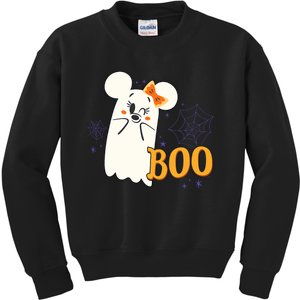 Minnie Mouse Cute Little Ghost Boo Halloween Kids Sweatshirt