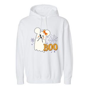 Minnie Mouse Cute Little Ghost Boo Halloween Garment-Dyed Fleece Hoodie