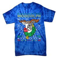 Moodolph Moo Cow Reindeer Ugly Christmas Sweater Farmer Gift Tie-Dye T-Shirt