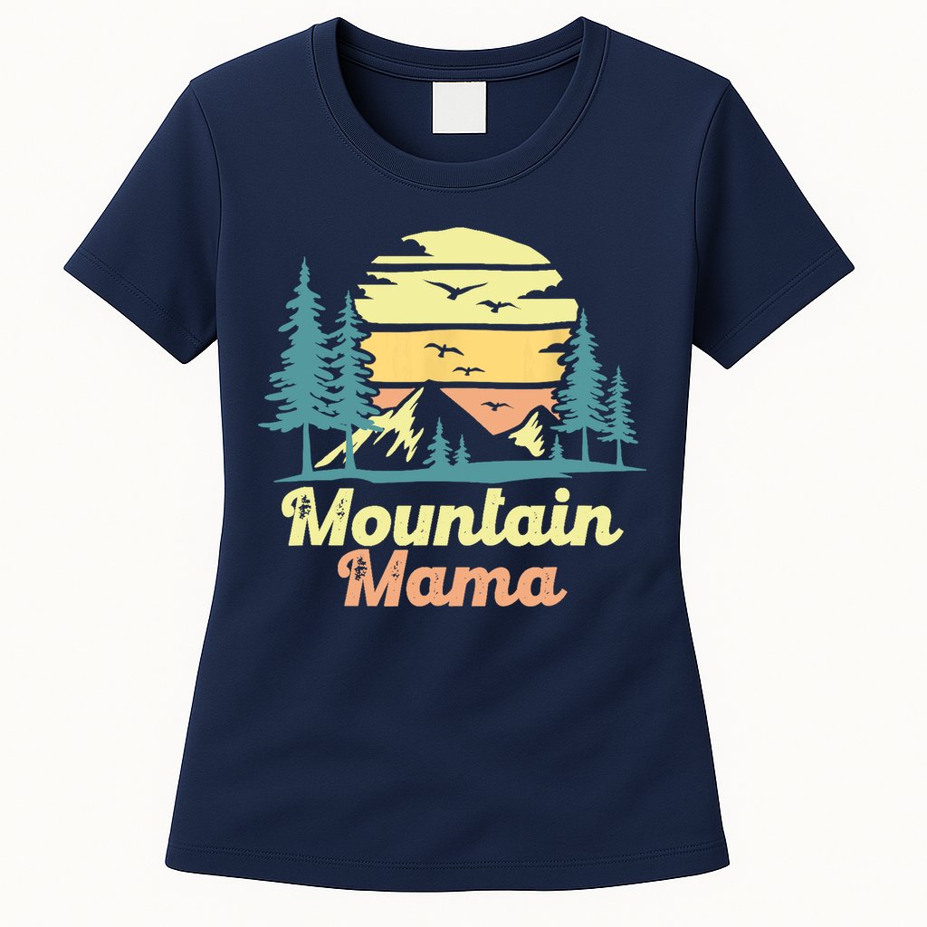 Mountain Mama Camping Hiking Mom Adventure Mothers Day Womens T-Shirt