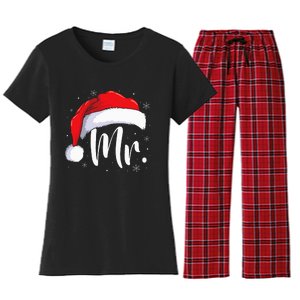 Mr Mrs Claus Christmas Couples Matching His And Her Pajamas Women's Flannel Pajama Set