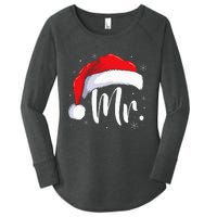 Mr Mrs Claus Christmas Couples Matching His And Her Pajamas Women's Perfect Tri Tunic Long Sleeve Shirt