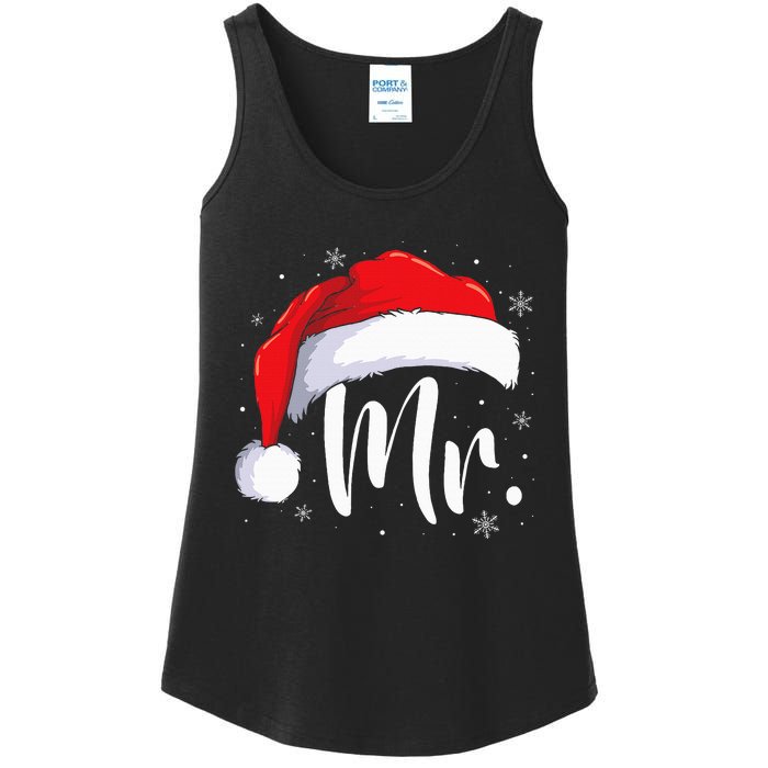 Mr Mrs Claus Christmas Couples Matching His And Her Pajamas Ladies Essential Tank