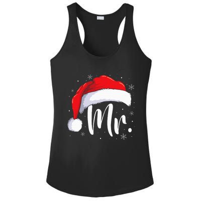 Mr Mrs Claus Christmas Couples Matching His And Her Pajamas Ladies PosiCharge Competitor Racerback Tank