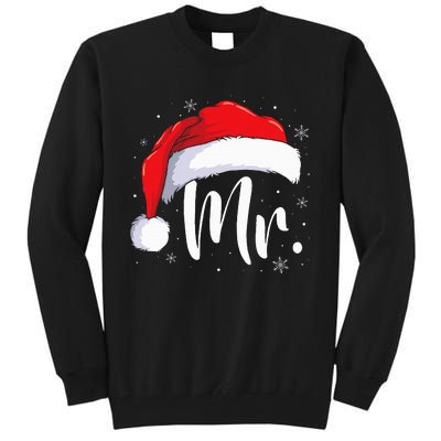 Mr Mrs Claus Christmas Couples Matching His And Her Pajamas Tall Sweatshirt