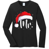 Mr Mrs Claus Christmas Couples Matching His And Her Pajamas Ladies Long Sleeve Shirt