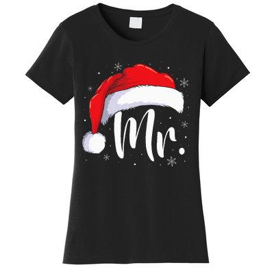 Mr Mrs Claus Christmas Couples Matching His And Her Pajamas Women's T-Shirt