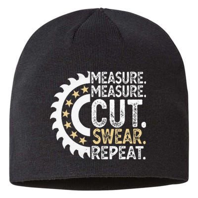 Measure Measure Cut Repeat Handyman Woodworker Father Day Sustainable Beanie