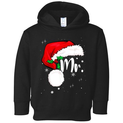 Mr Mrs Claus Christmas Couples Matching His And Her Pajamas Toddler Hoodie