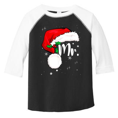 Mr Mrs Claus Christmas Couples Matching His And Her Pajamas Toddler Fine Jersey T-Shirt