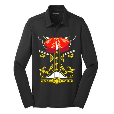 Mexican Mariachi Charro Cinco De Mayo Halloween Costume Silk Touch Performance Long Sleeve Polo