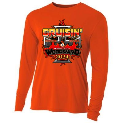 Motor Mania Cruisin Woodward 2024 Detroit To Pontiac Cooling Performance Long Sleeve Crew