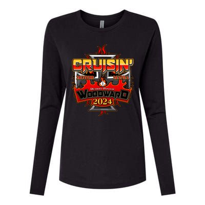 Motor Mania Cruisin Woodward 2024 Detroit To Pontiac Womens Cotton Relaxed Long Sleeve T-Shirt