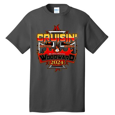 Motor Mania Cruisin Woodward 2024 Detroit To Pontiac Tall T-Shirt