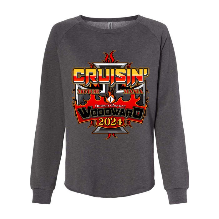 Motor Mania Cruisin Woodward 2024 Detroit To Pontiac Womens California Wash Sweatshirt