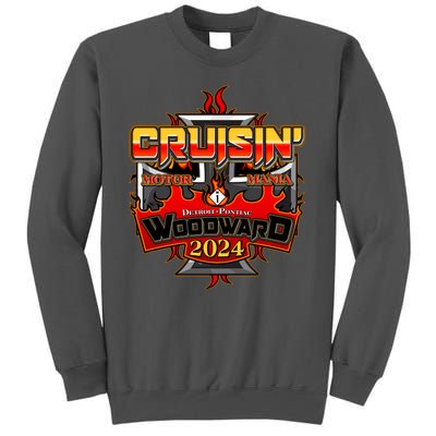 Motor Mania Cruisin Woodward 2024 Detroit To Pontiac Tall Sweatshirt