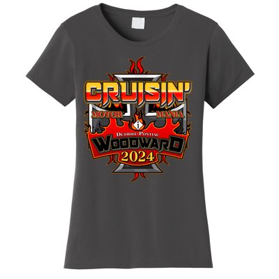 Motor Mania Cruisin Woodward 2024 Detroit To Pontiac Women's T-Shirt