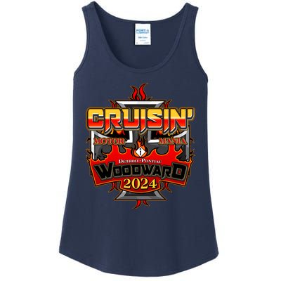 Motor Mania Cruisin Woodward 2024 Detroit To Pontiac Ladies Essential Tank