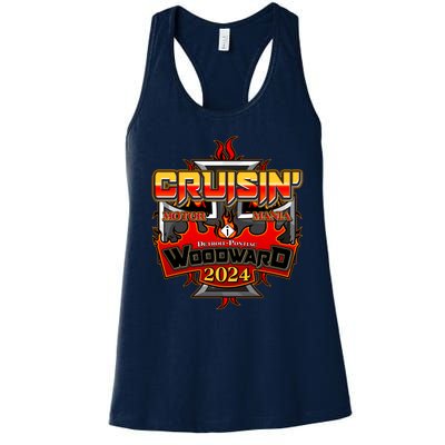 Motor Mania Cruisin Woodward 2024 Detroit To Pontiac Women's Racerback Tank