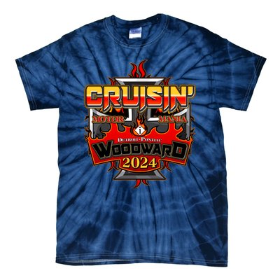 Motor Mania Cruisin Woodward 2024 Detroit To Pontiac Tie-Dye T-Shirt