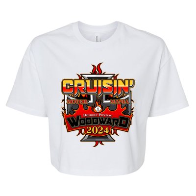 Motor Mania Cruisin Woodward 2024 Detroit To Pontiac Bella+Canvas Jersey Crop Tee