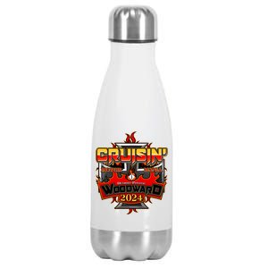 Motor Mania Cruisin Woodward 2024 Detroit To Pontiac Stainless Steel Insulated Water Bottle