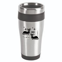 Midcentury Mid Century Cat Retro Atomic Age Space Modern 16oz Travel Tumbler
