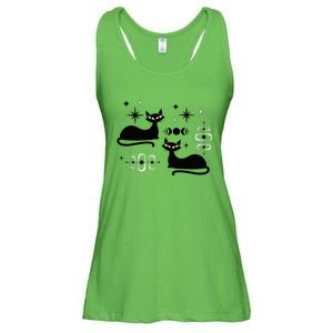 Midcentury Mid Century Cat Retro Atomic Age Space Modern Ladies Essential Flowy Tank