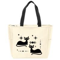 Midcentury Mid Century Cat Retro Atomic Age Space Modern Zip Tote Bag