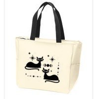 Midcentury Mid Century Cat Retro Atomic Age Space Modern Zip Tote Bag