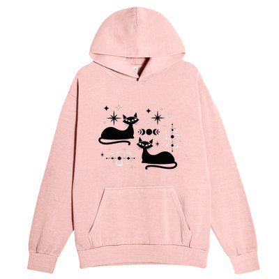 Midcentury Mid Century Cat Retro Atomic Age Space Modern Urban Pullover Hoodie