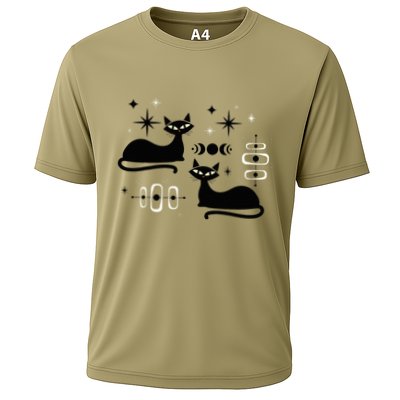 Midcentury Mid Century Cat Retro Atomic Age Space Modern Performance Shirt