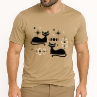 Midcentury Mid Century Cat Retro Atomic Age Space Modern Cooling Performance Crew T-Shirt