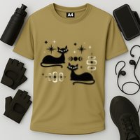 Midcentury Mid Century Cat Retro Atomic Age Space Modern Cooling Performance Crew T-Shirt