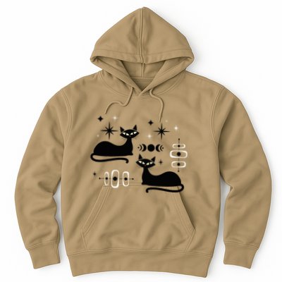 Midcentury Mid Century Cat Retro Atomic Age Space Modern Hoodie