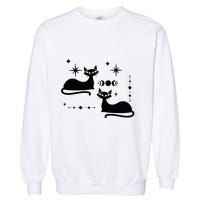 Midcentury Mid Century Cat Retro Atomic Age Space Modern Garment-Dyed Sweatshirt
