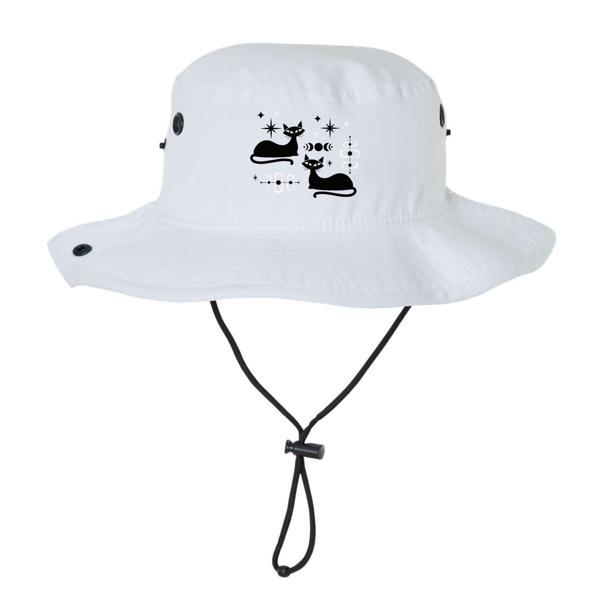 Midcentury Mid Century Cat Retro Atomic Age Space Modern Bucket Hat
