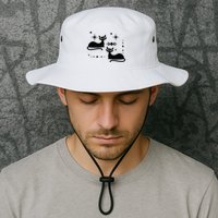 Midcentury Mid Century Cat Retro Atomic Age Space Modern Bucket Hat